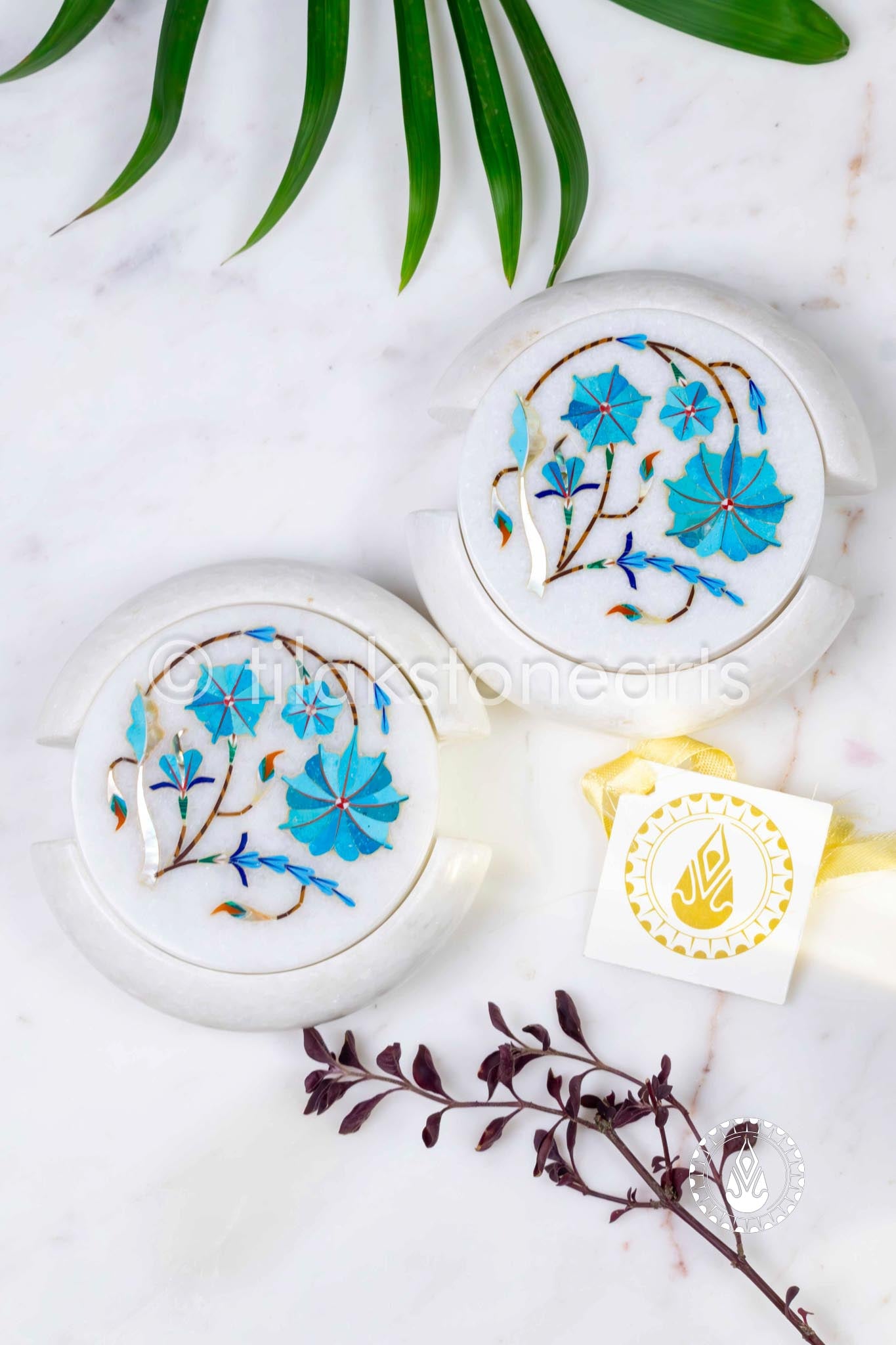 Coasters 5" | Inlay Stones