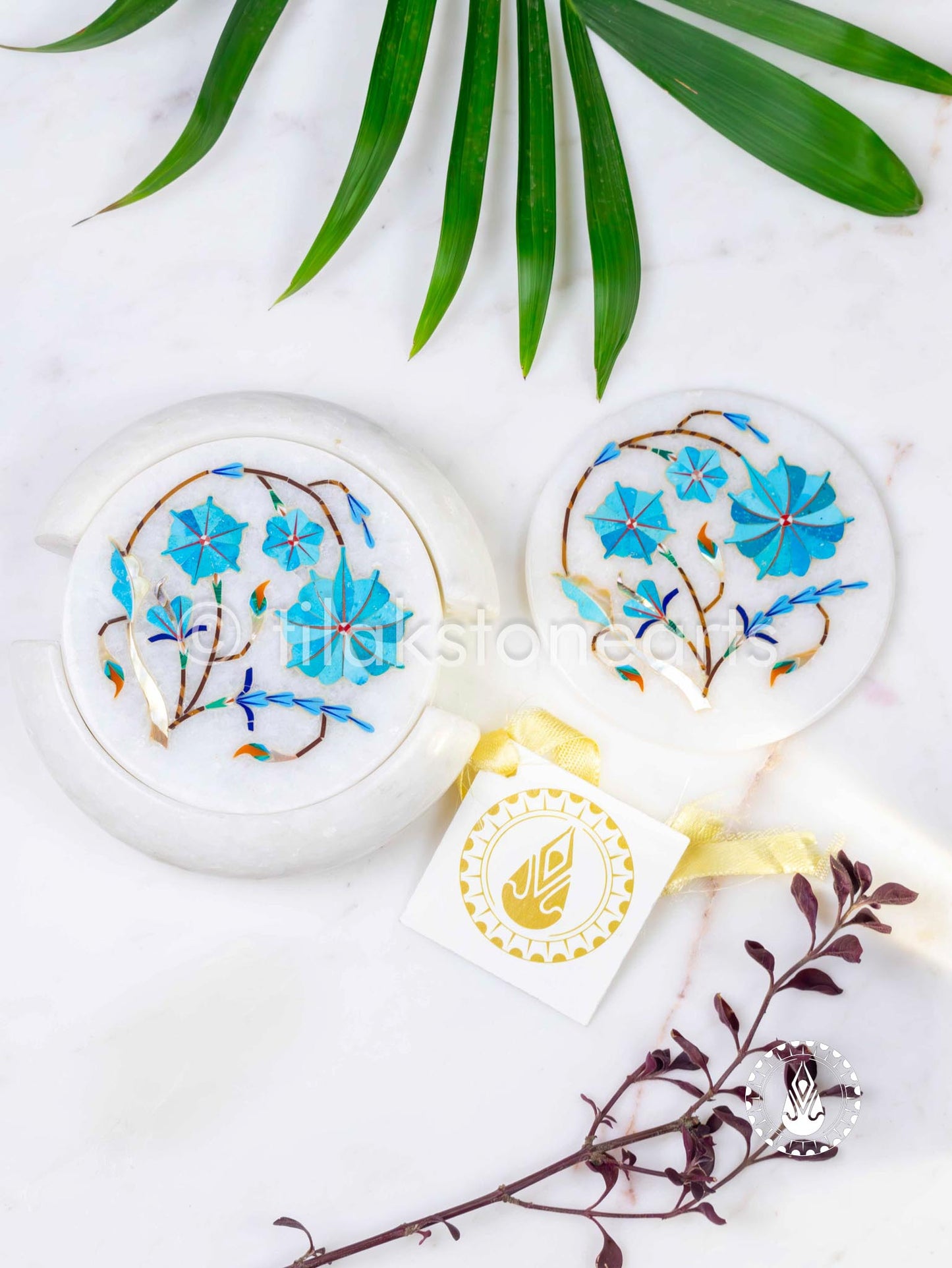 Coasters 5" | Inlay Stones