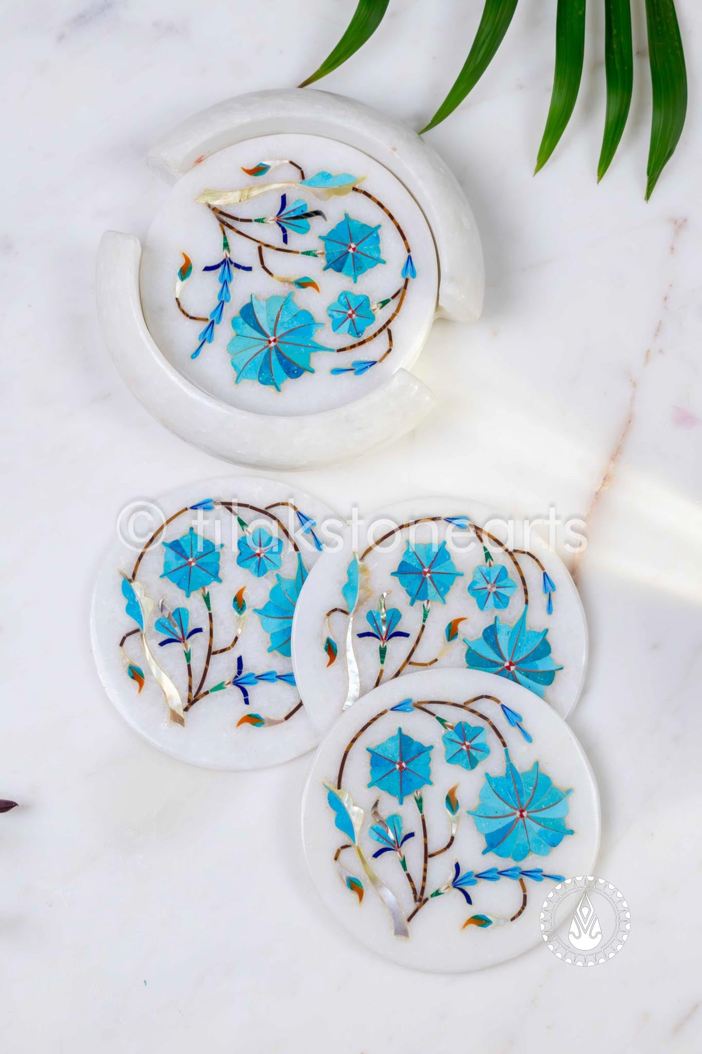 Coasters 5" | Inlay Stones