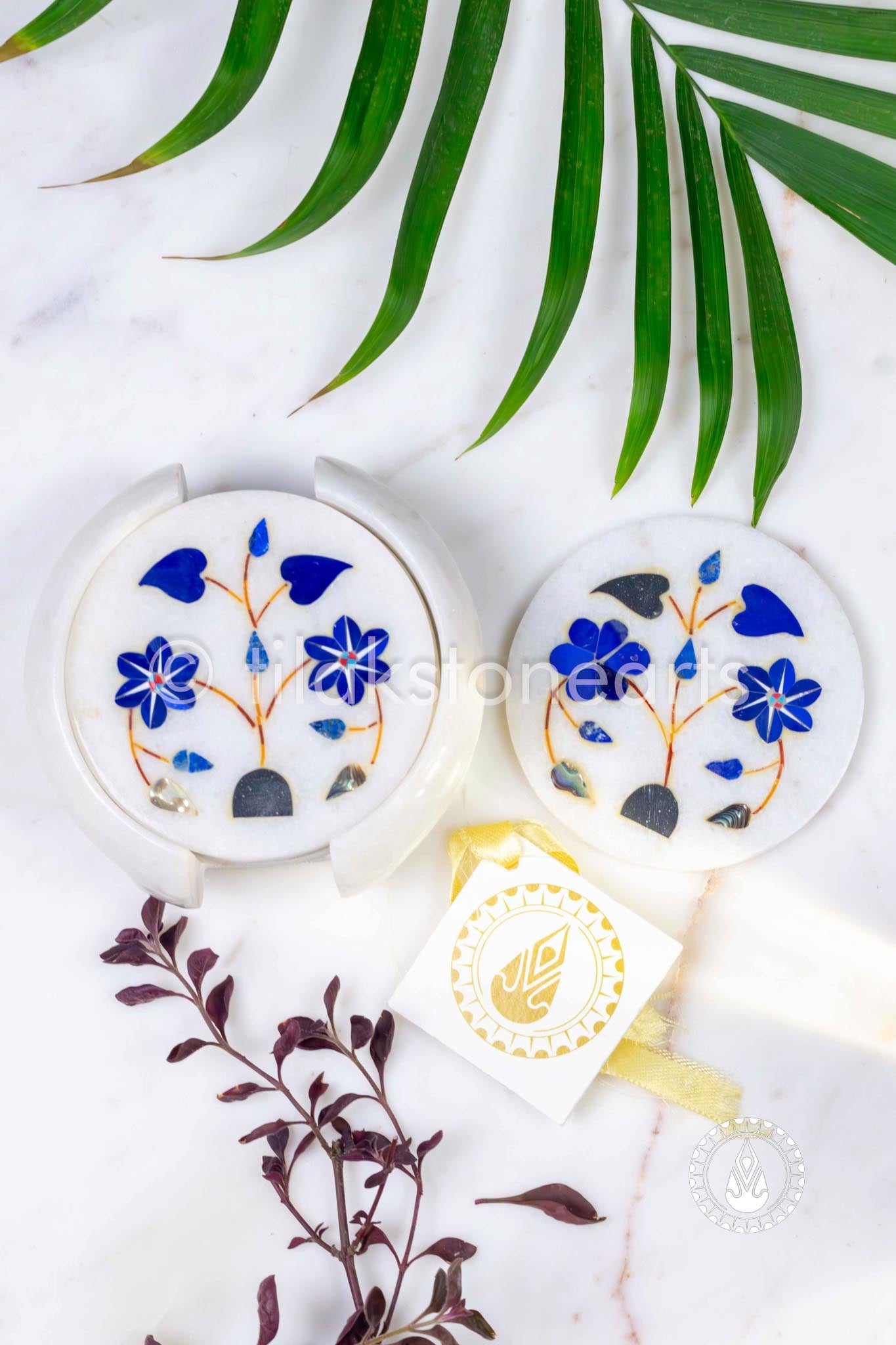 Coasters 5" | Inlay Stones