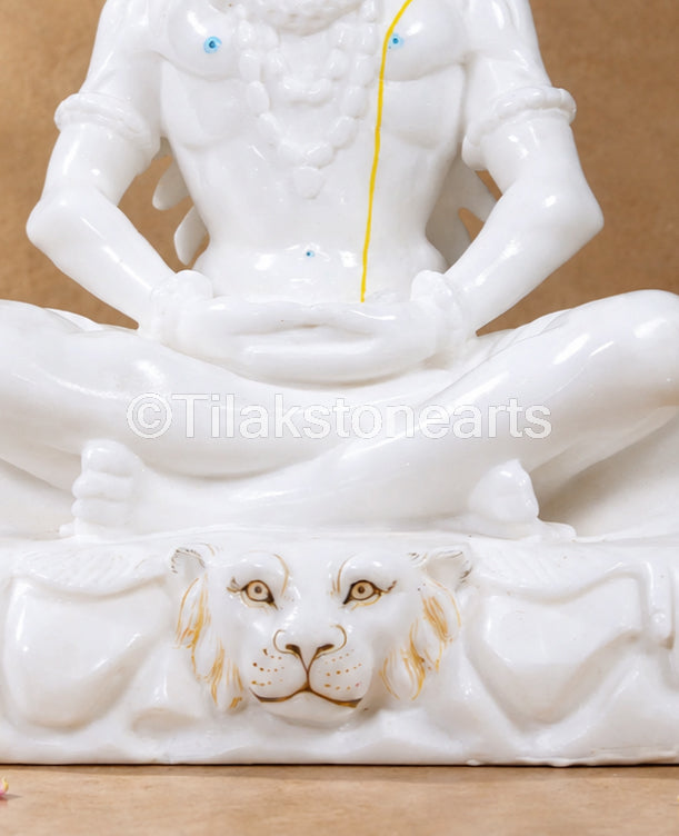 Aadi Yogi Shiv 15" Vietnam Pure White Marble Idol