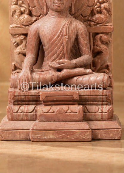 Lord Buddha in Meditation 5" Pure Natural Oakwood Stone Idol