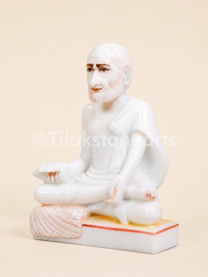 Guru Maharaj Jain God 7" Vietnam Pure White Marble Idol