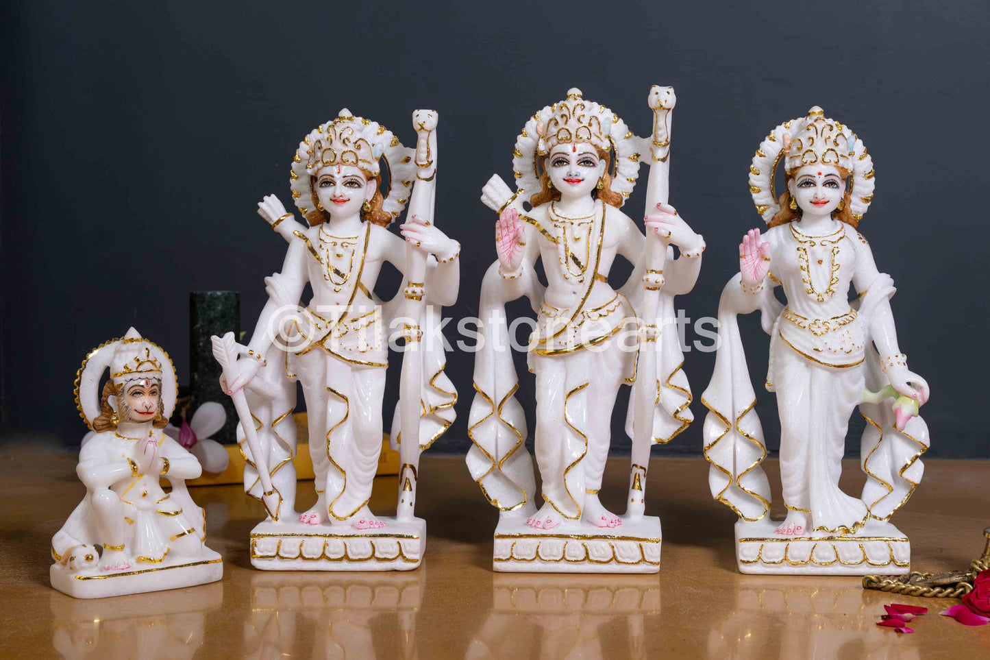 Ram Darbar 12" Vietnam Pure White Marble Idol