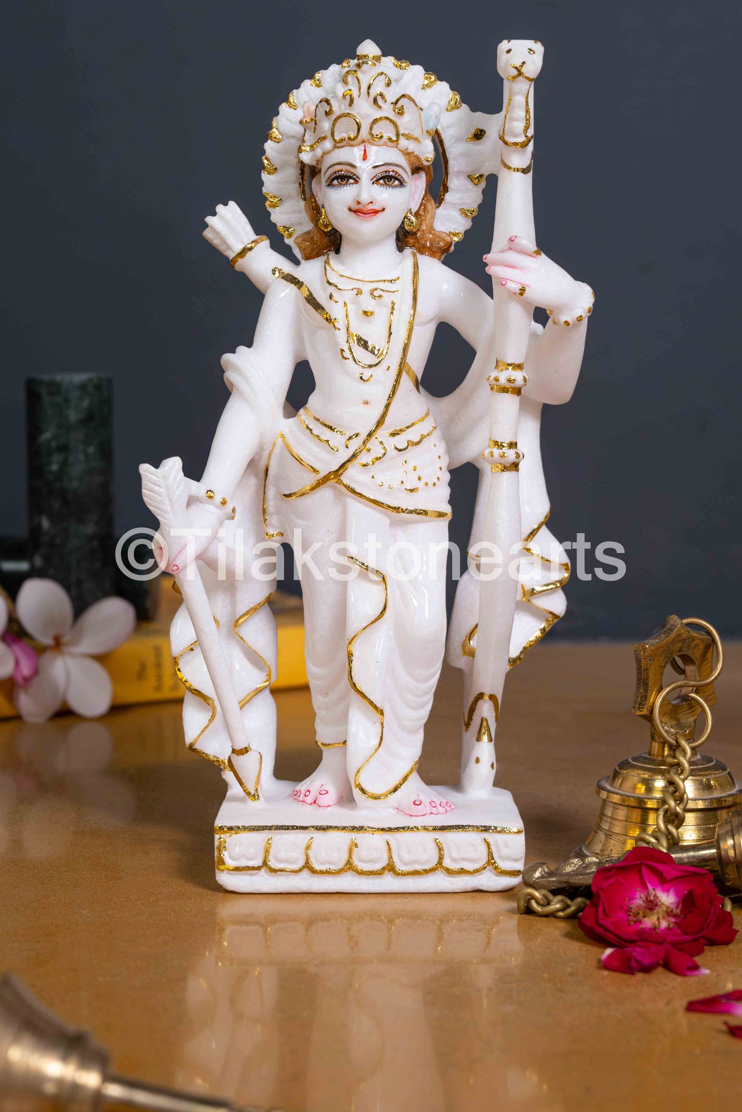 Ram Darbar 12" Vietnam Pure White Marble Idol