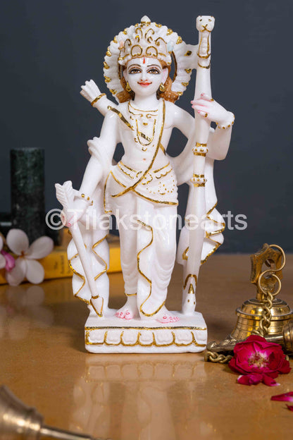 Ram Darbar 12" Vietnam Pure White Marble Idol
