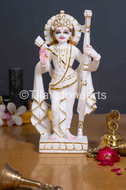 Ram Darbar 12" Vietnam Pure White Marble Idol