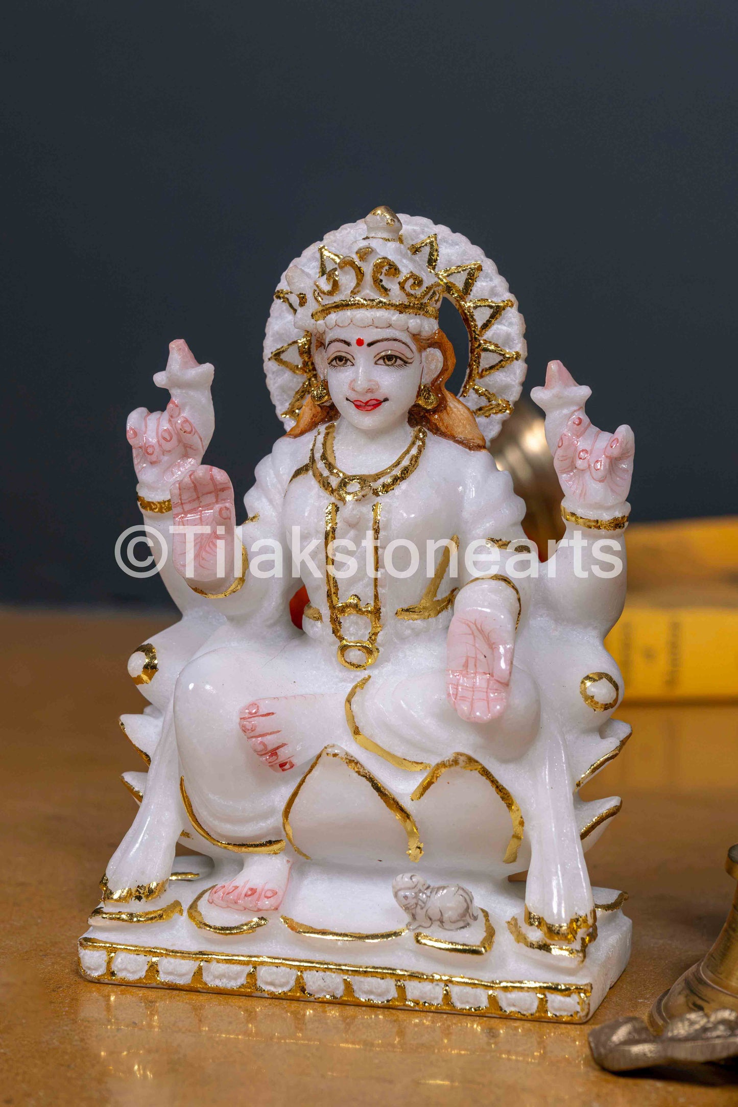 Laxmi Mata 6" Vietnam Pure White Marble Idol
