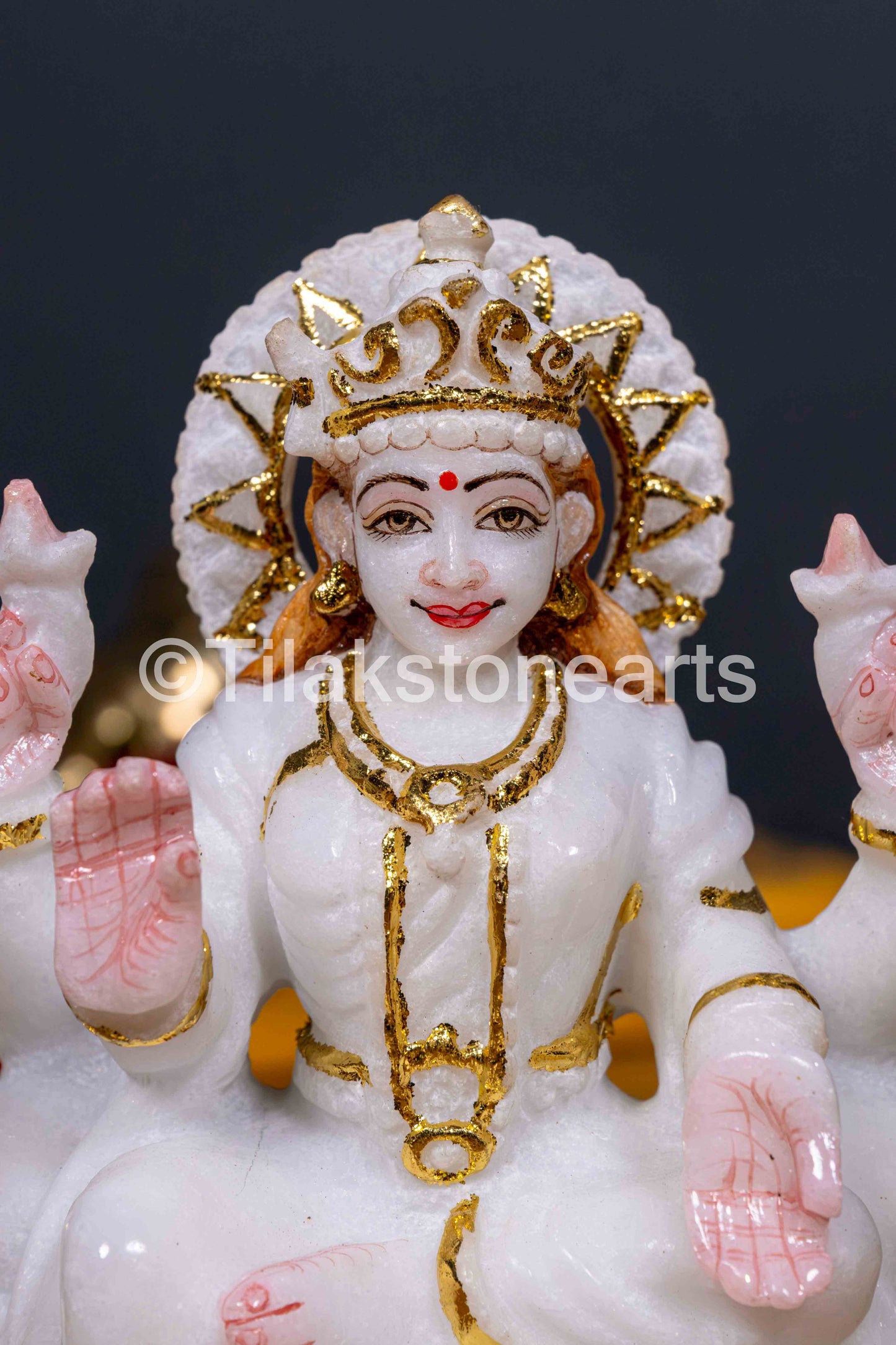 Laxmi Mata 6" Vietnam Pure White Marble Idol