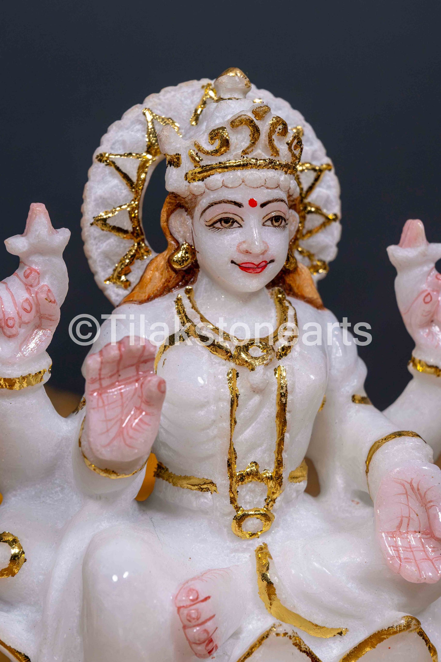 Laxmi Mata 6" Vietnam Pure White Marble Idol