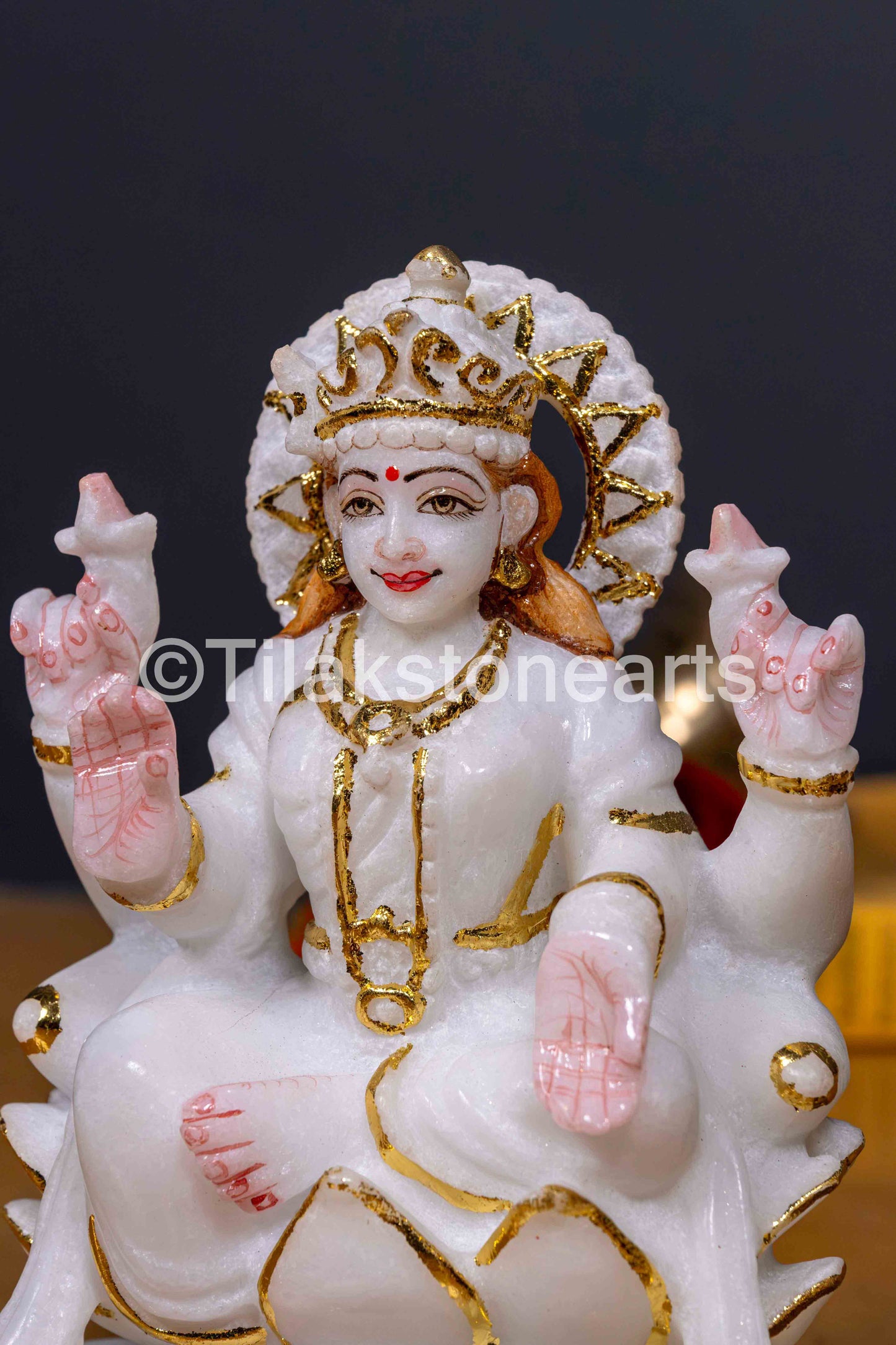 Laxmi Mata 6" Vietnam Pure White Marble Idol