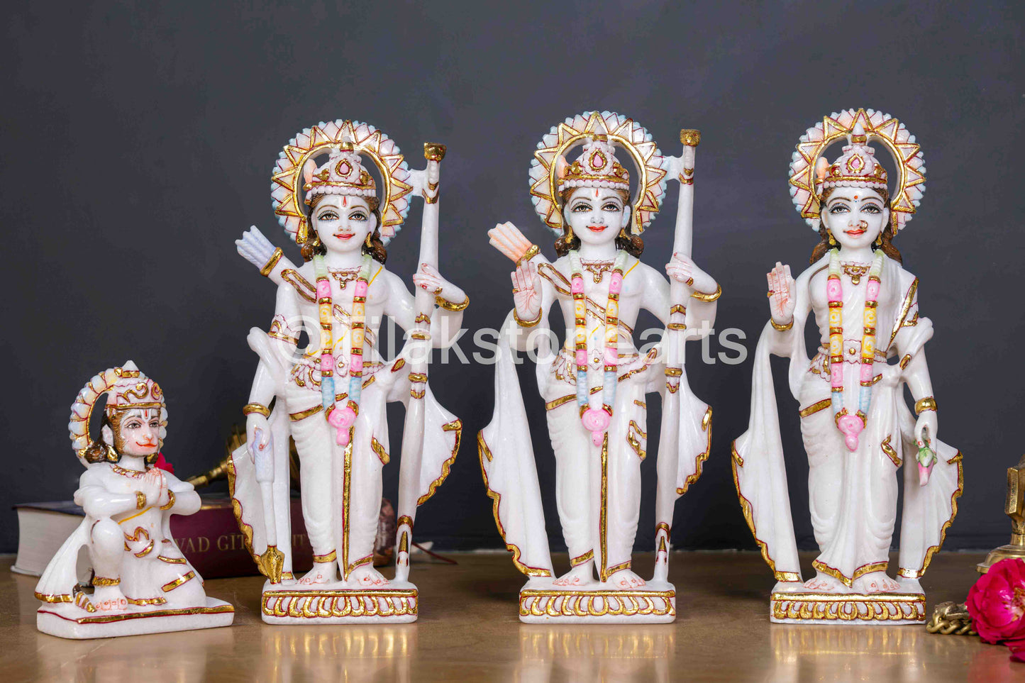 Ram Darbar 11" Vietnam Pure White Marble Idol