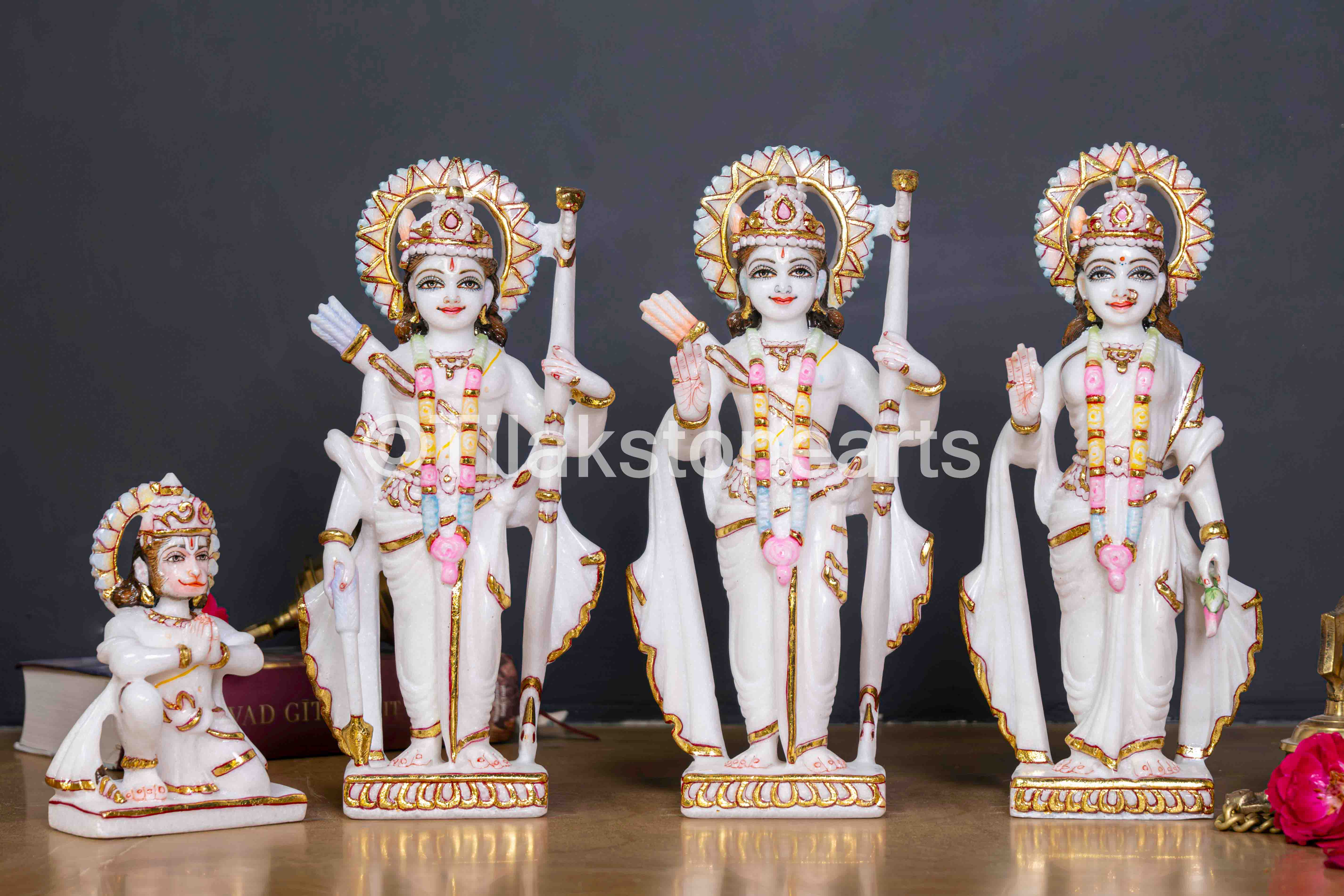 Ram Darbar 11" Vietnam Pure White Marble Idol