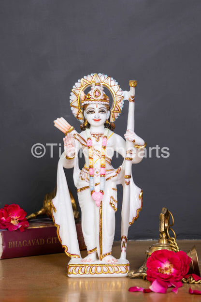 Ram Darbar 11" Vietnam Pure White Marble Idol