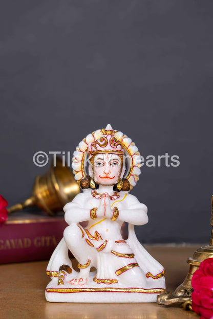 Ram Darbar 11" Vietnam Pure White Marble Idol