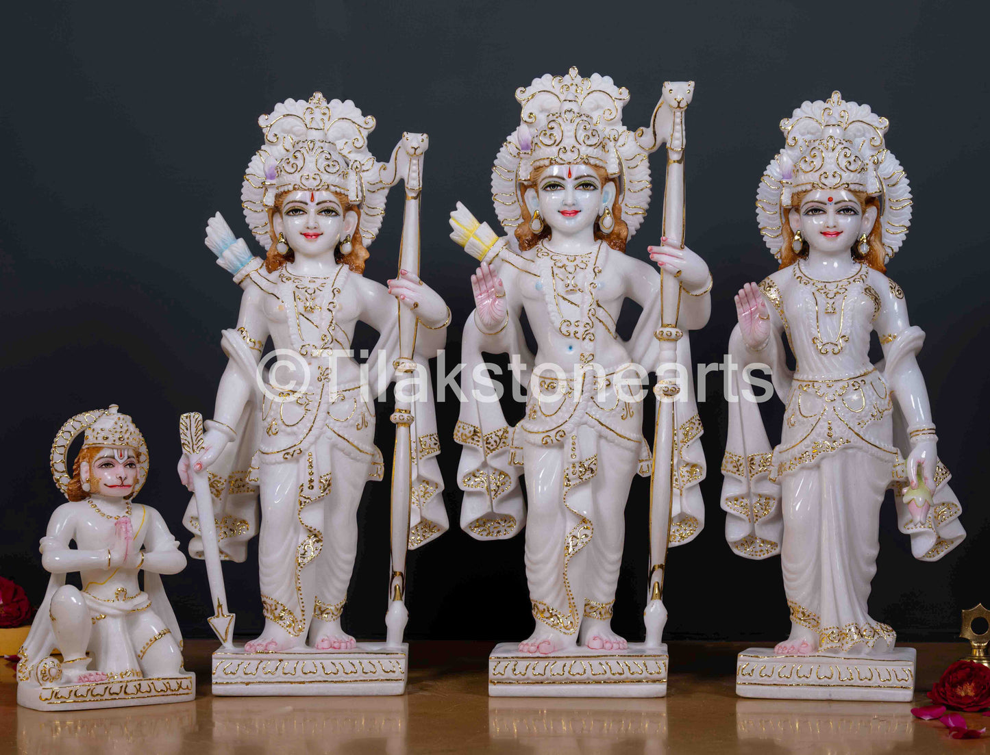 Ram Darbar 24" Vietnam Pure White Marble Idol