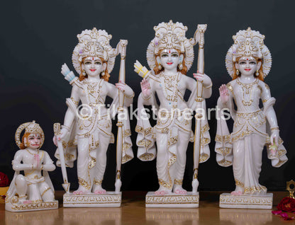 Ram Darbar 24" Vietnam Pure White Marble Idol