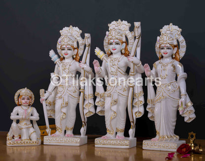 Ram Darbar 24" Vietnam Pure White Marble Idol