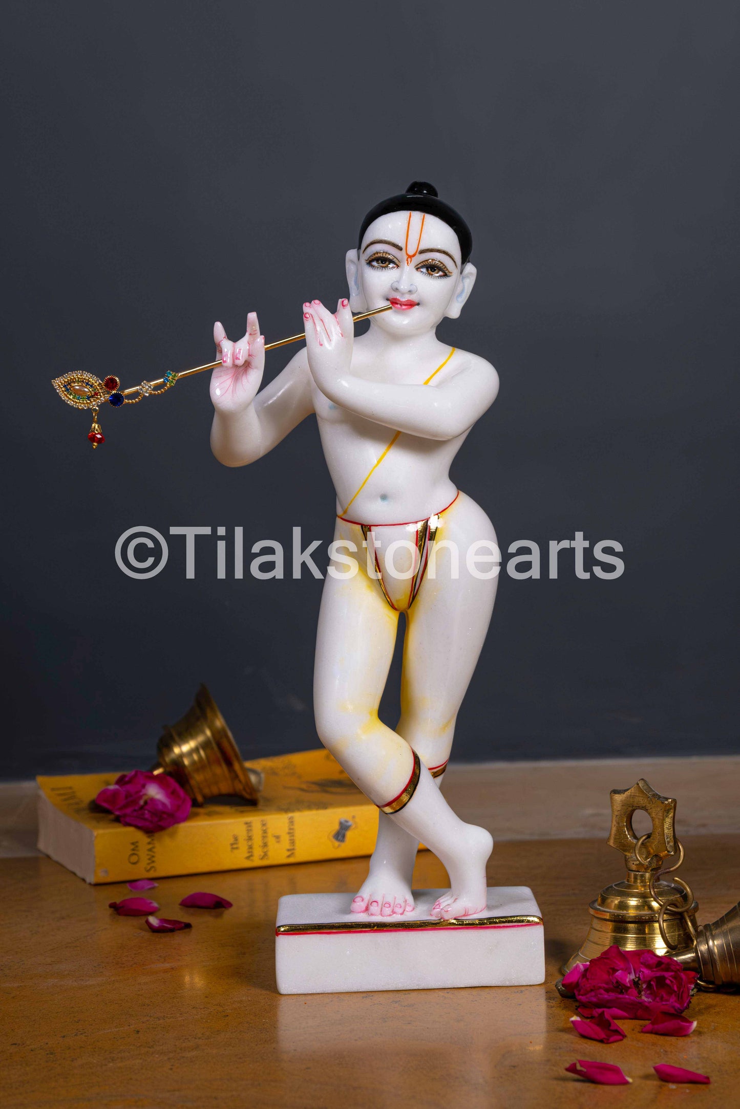 Isckon Radha Krishna 15" Vietnam Pure White Idol