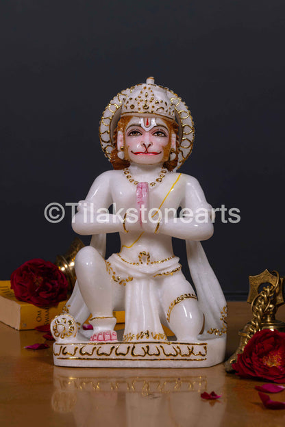 Ram Darbar 24" Vietnam Pure White Marble Idol