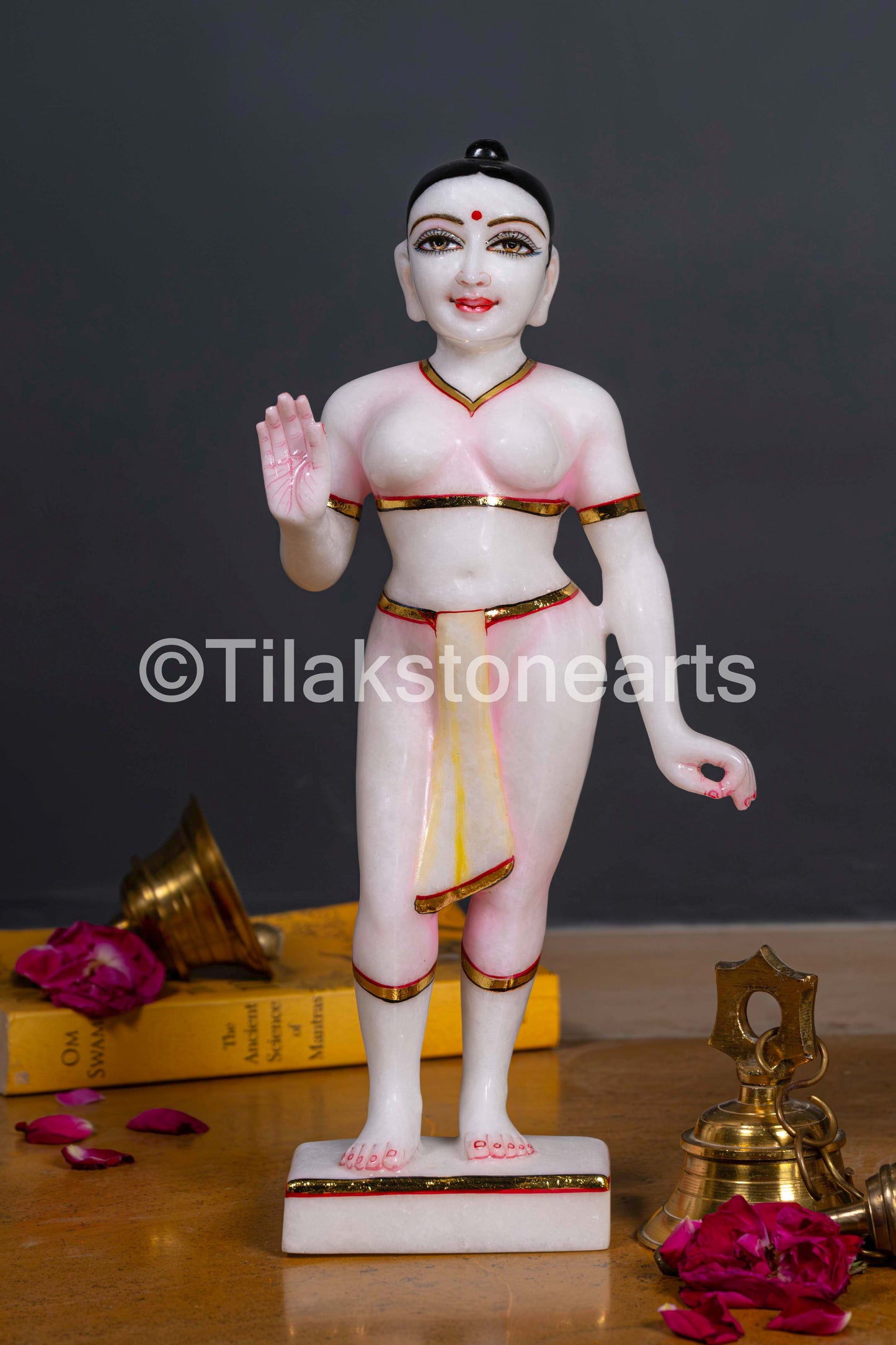 Isckon Radha Krishna 15" Vietnam Pure White Idol