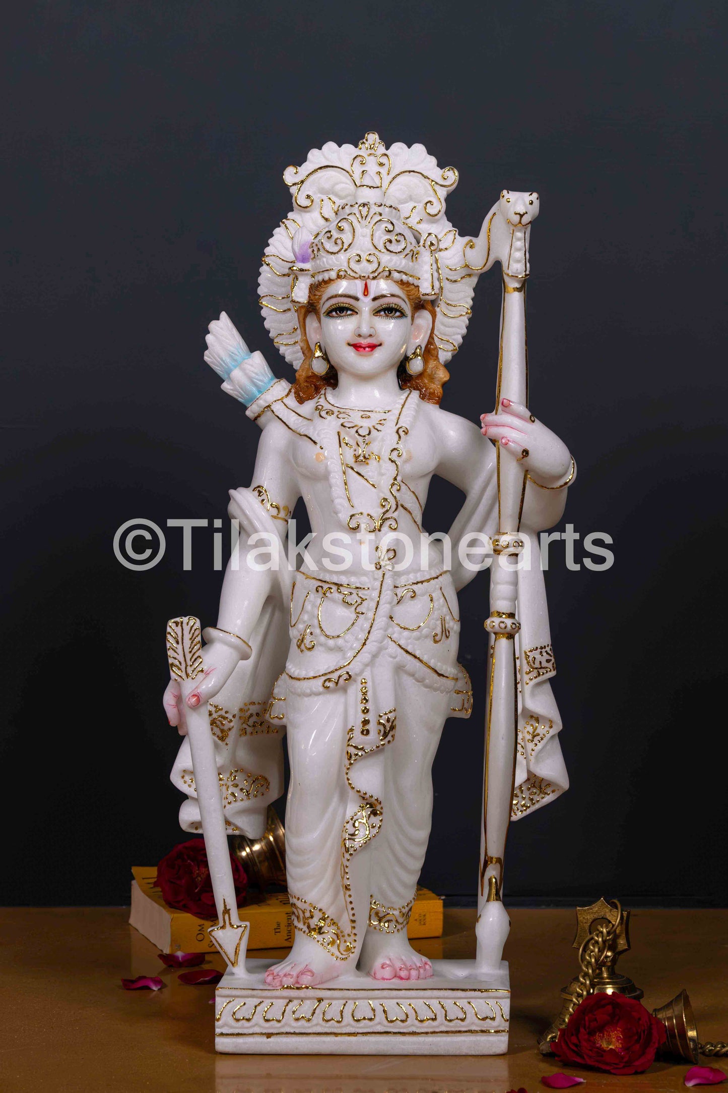 Ram Darbar 24" Vietnam Pure White Marble Idol