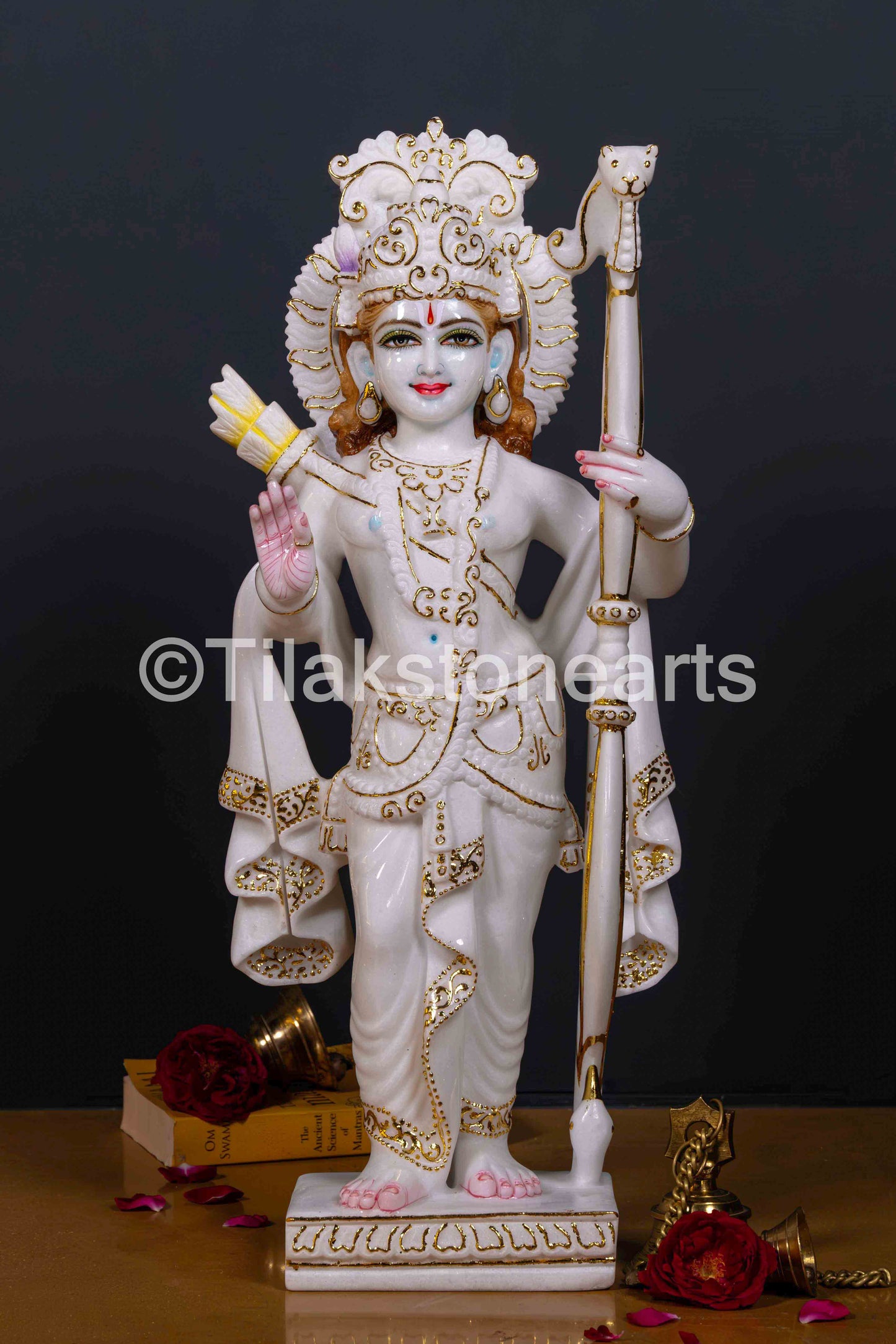 Ram Darbar 24" Vietnam Pure White Marble Idol