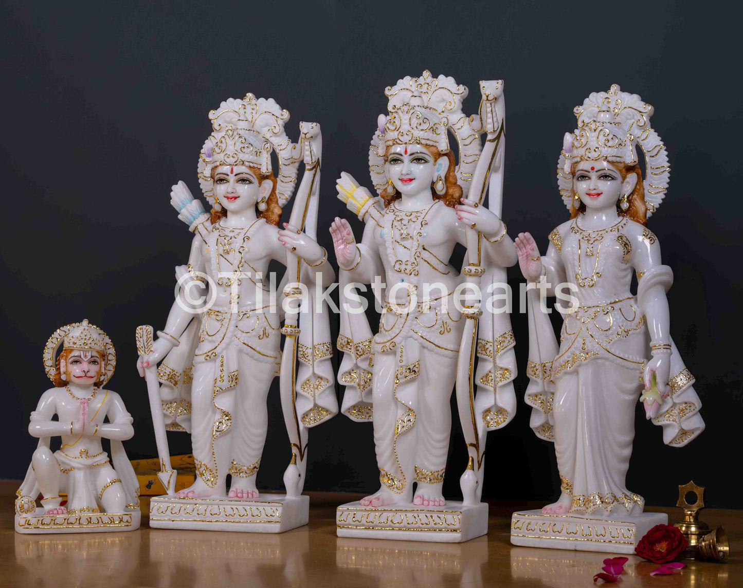 Ram Darbar 24" Vietnam Pure White Marble Idol
