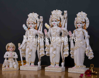 Ram Darbar 24" Vietnam Pure White Marble Idol