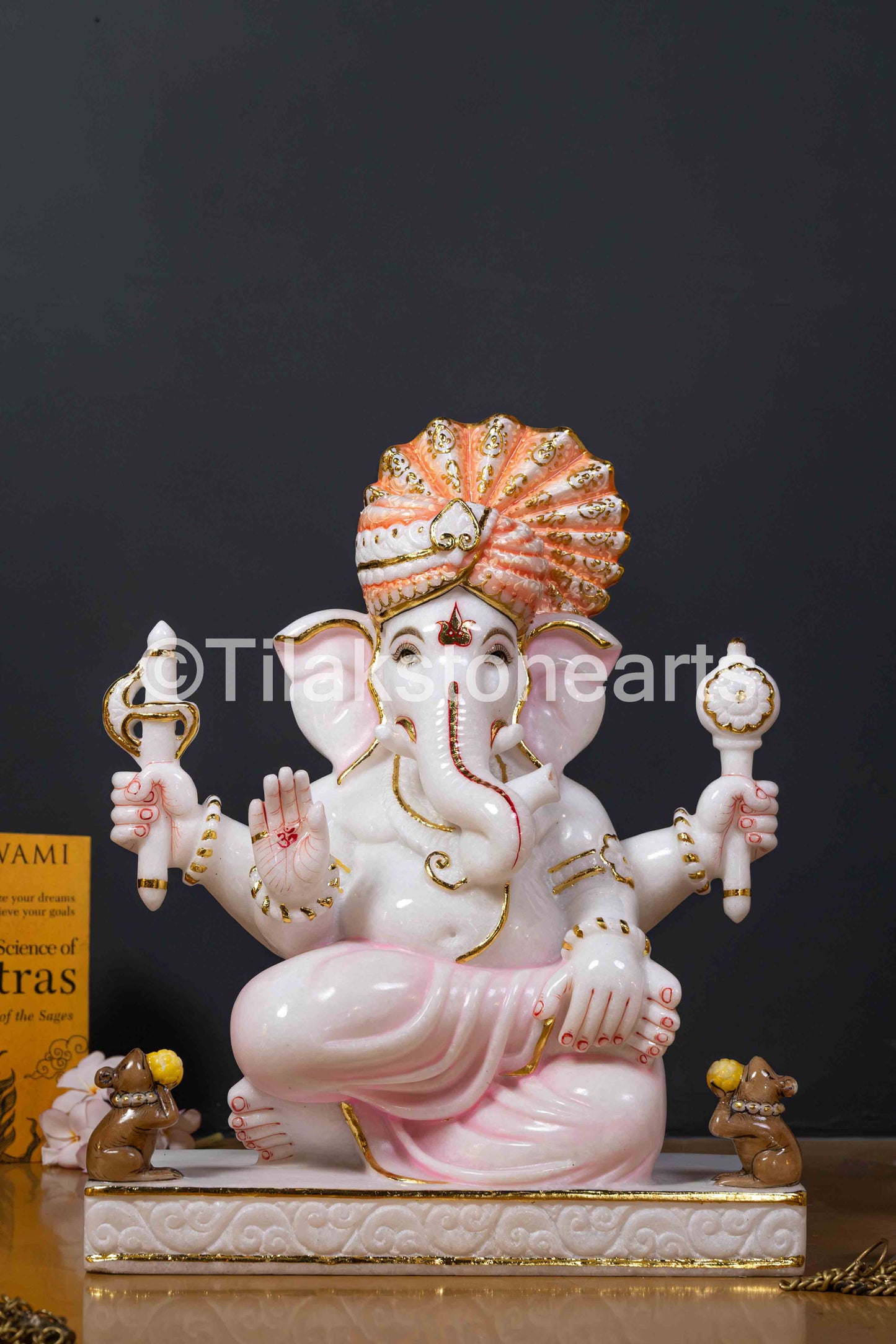 Lord Ganesha 18" Vietnam Pure White Marble Idol