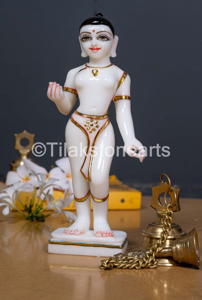 Isckon Radha Krishna 12" Vietnam Pure White Idol