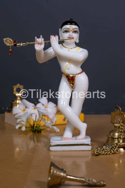 Isckon Radha Krishna 12" Vietnam Pure White Idol
