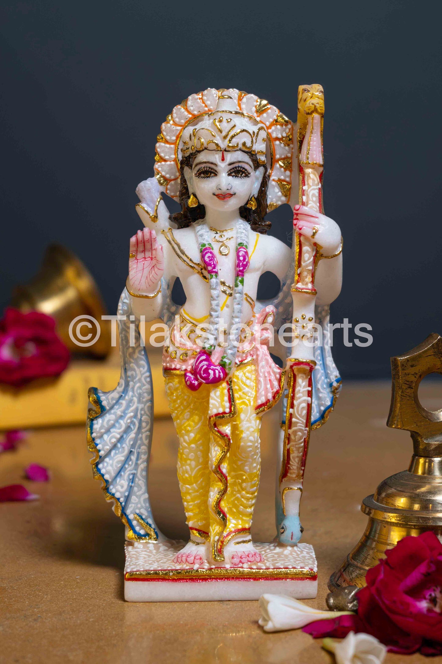 Ram Sita 7" Vietnam Pure White Marble Idol