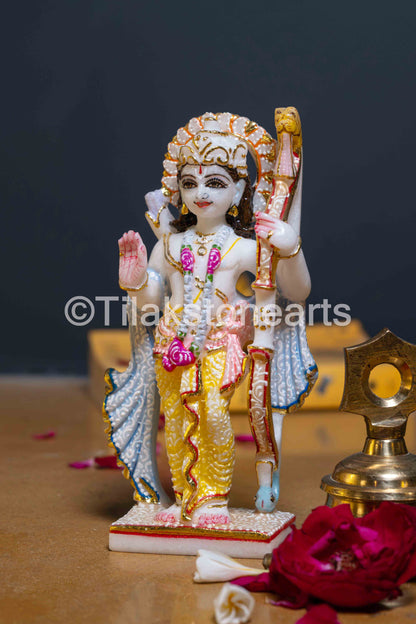 Ram Sita 7" Vietnam Pure White Marble Idol
