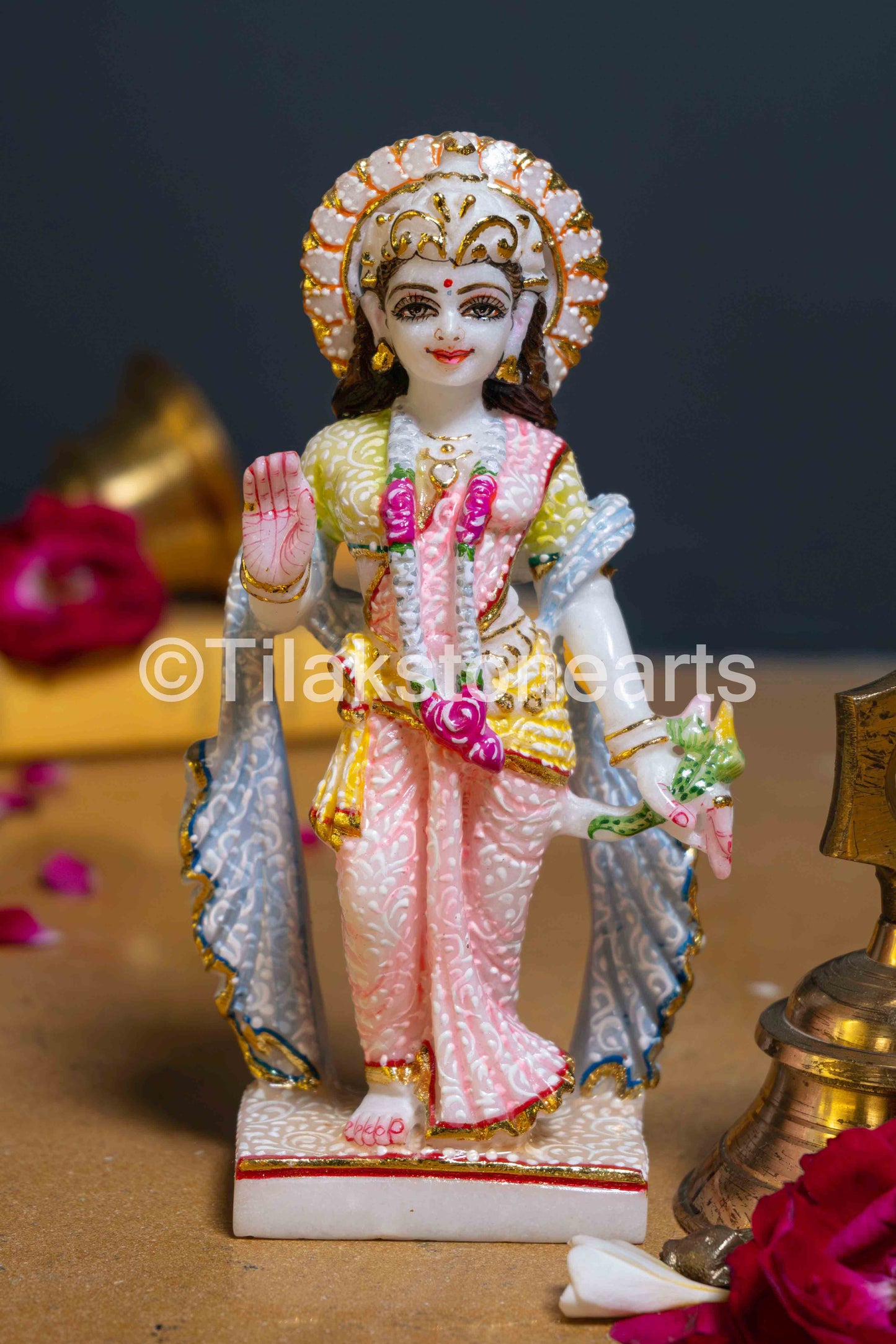 Ram Sita 7" Vietnam Pure White Marble Idol