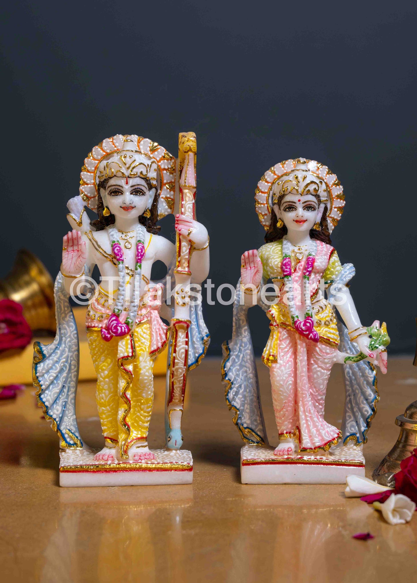 Ram Sita 7" Vietnam Pure White Marble Idol