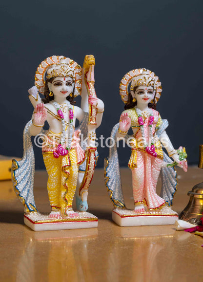 Ram Sita 7" Vietnam Pure White Marble Idol