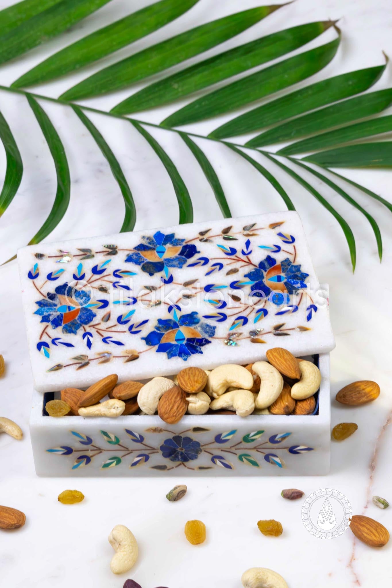 Dry Fruit Pots 2" | Inlay Stones