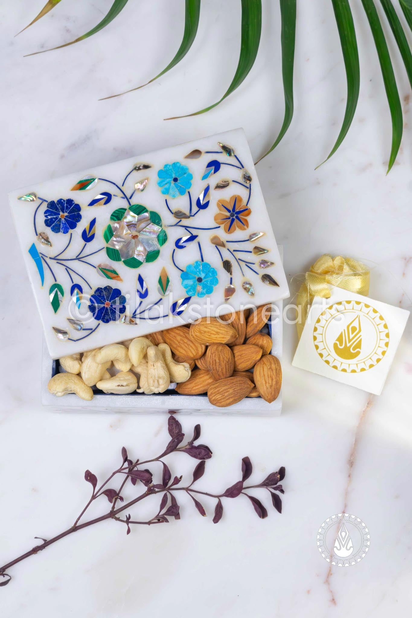 Dry Fruit Pots 2" | Inlay Stones