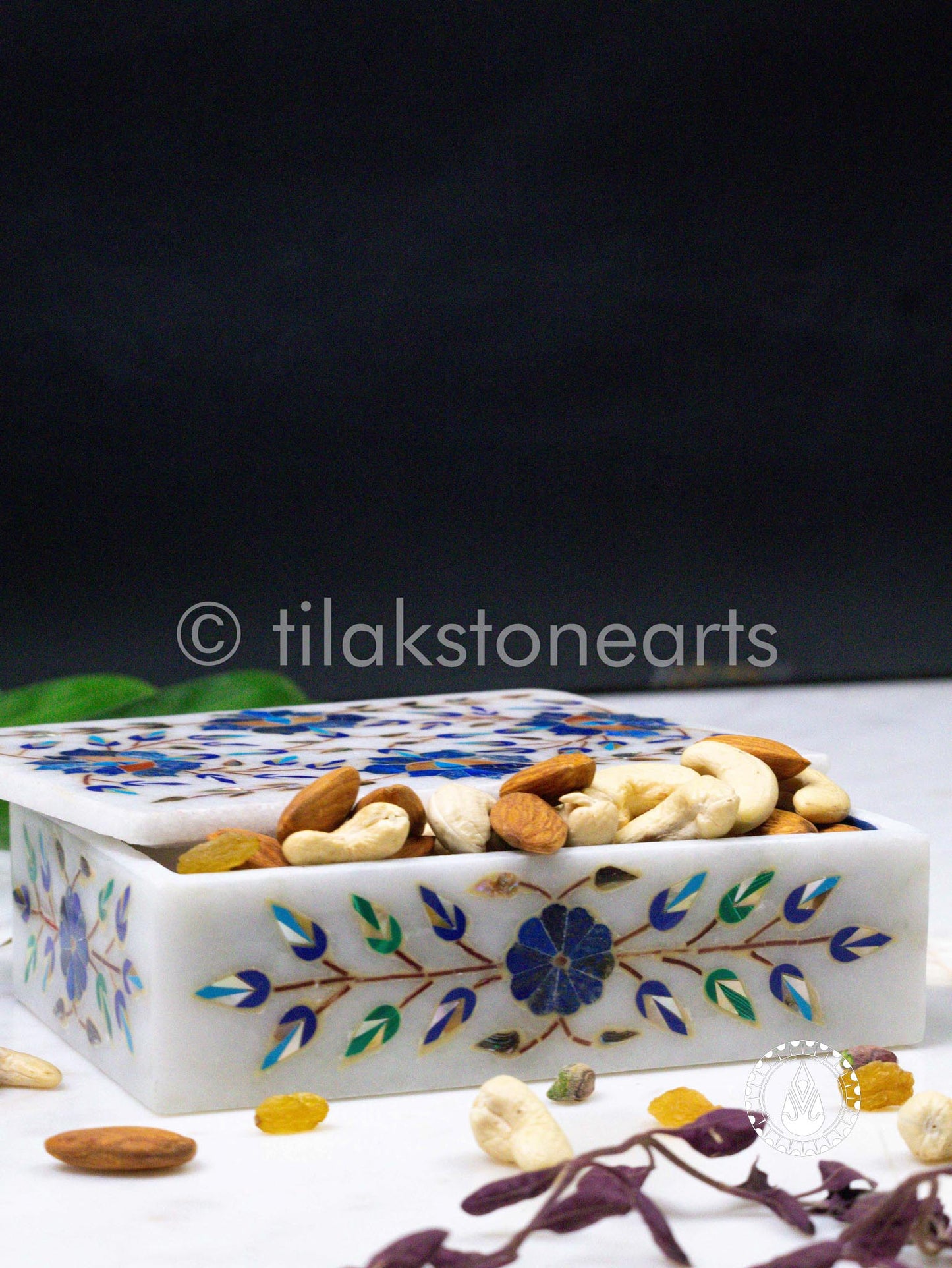 Dry Fruit Pots 2" | Inlay Stones