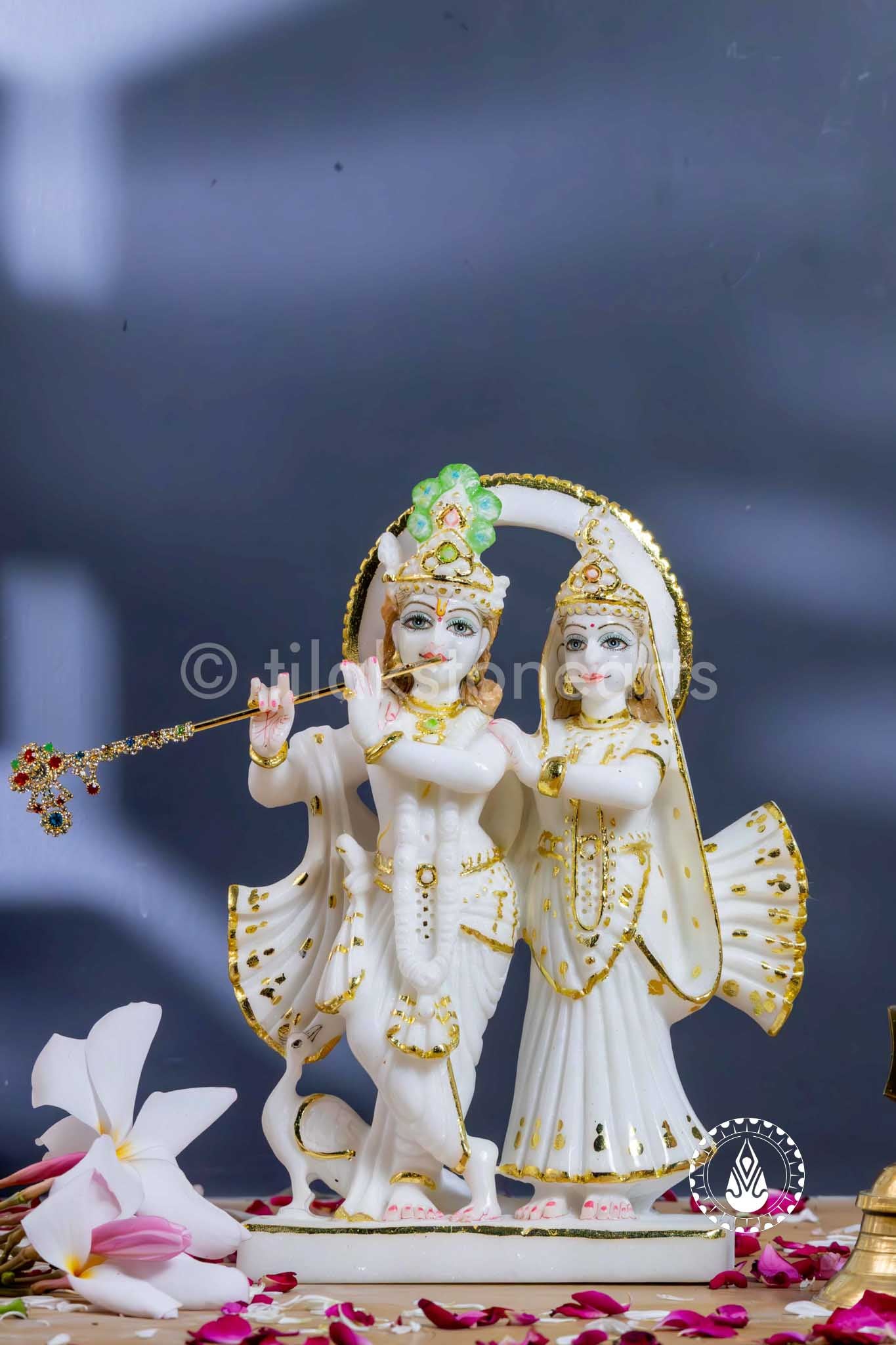Radha Krishna Jugal Jodi 10" | Swiss White (Imported)