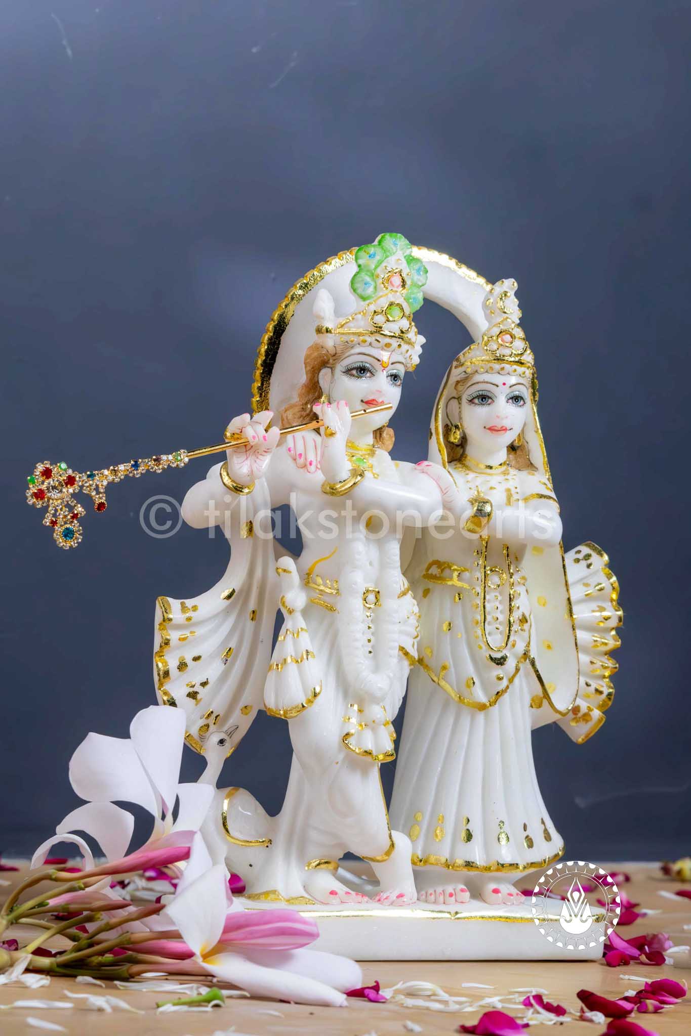 Radha Krishna Jugal Jodi 10" | Swiss White (Imported)