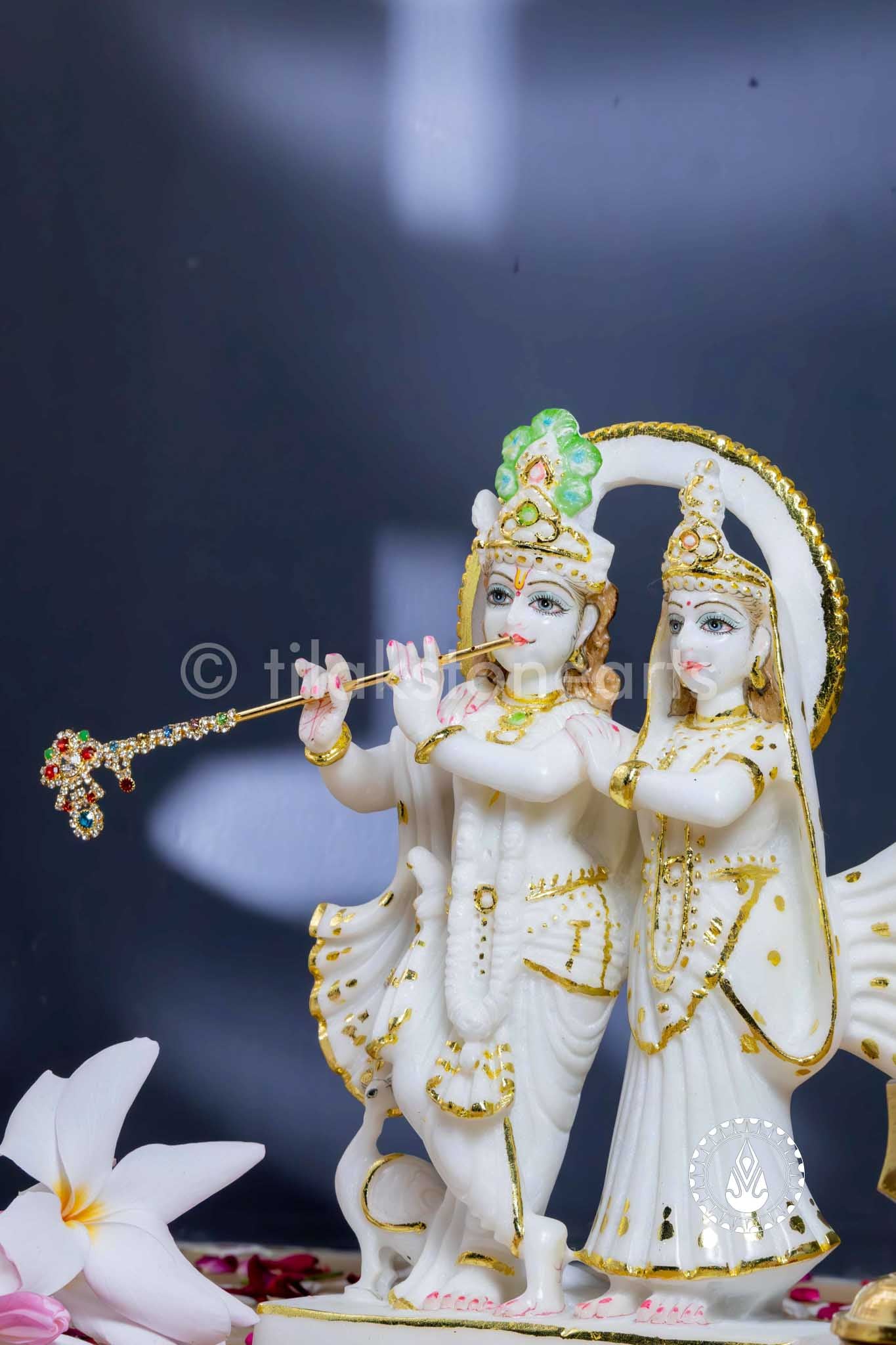 Radha Krishna Jugal Jodi 10" | Swiss White (Imported)
