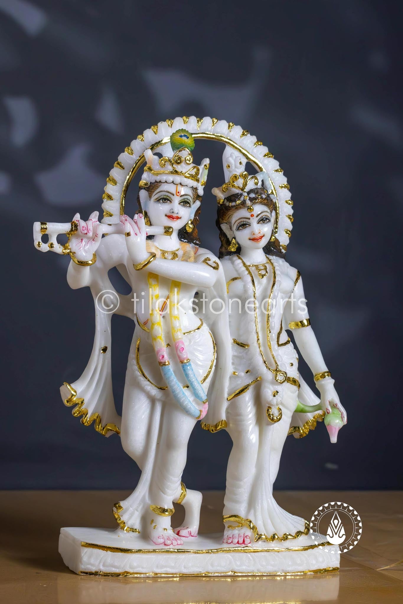 Radha Krishna Jugal Jodi 12" | Swiss White (Imported)