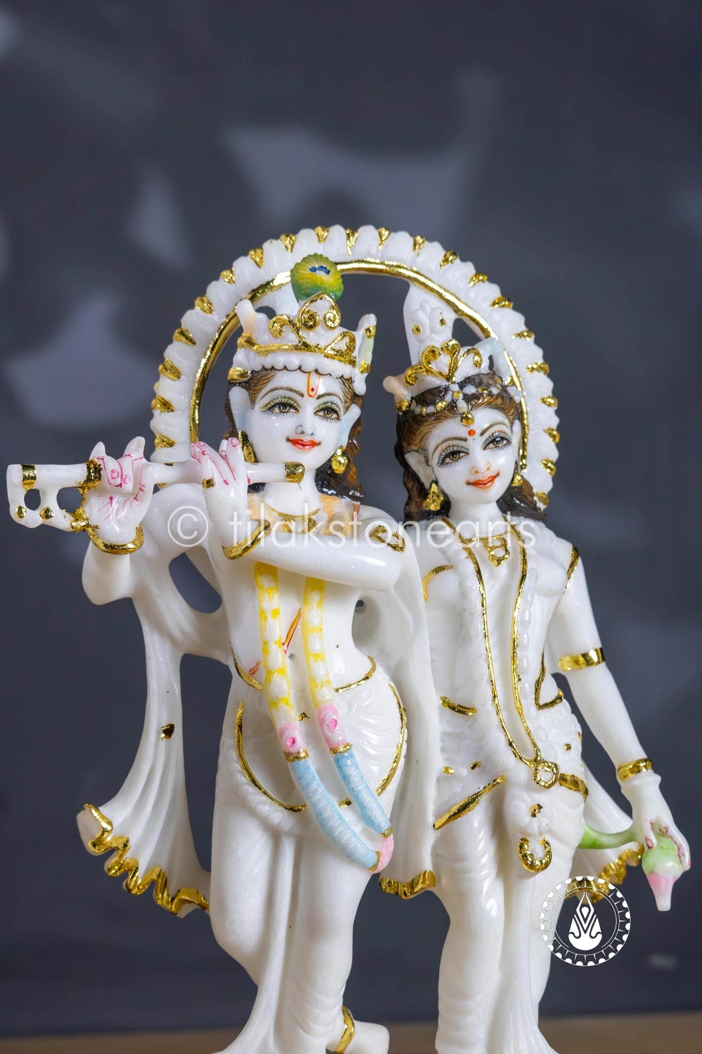 Radha Krishna Jugal Jodi 12" | Swiss White (Imported)