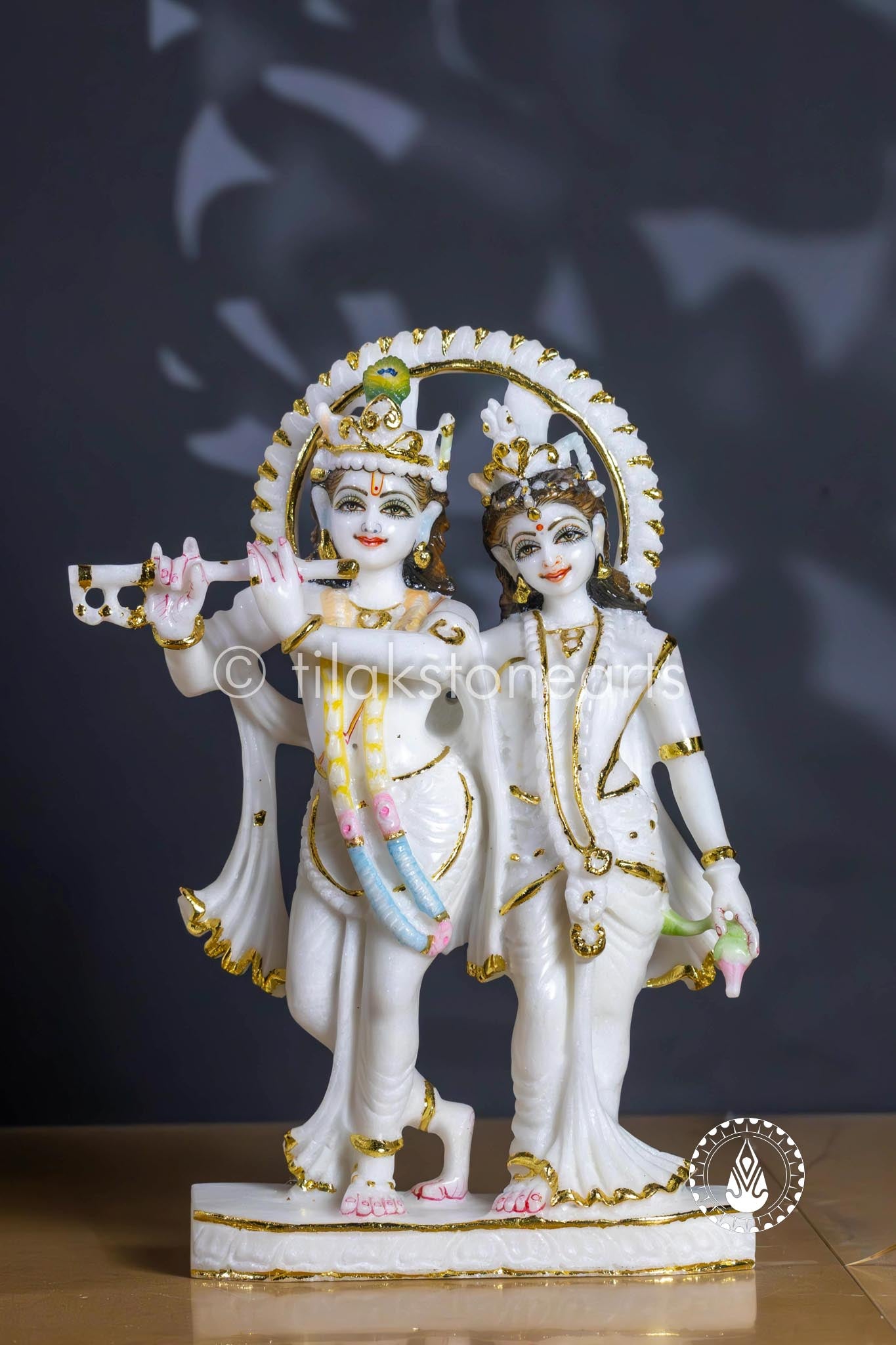 Radha Krishna Jugal Jodi 12" | Swiss White (Imported)