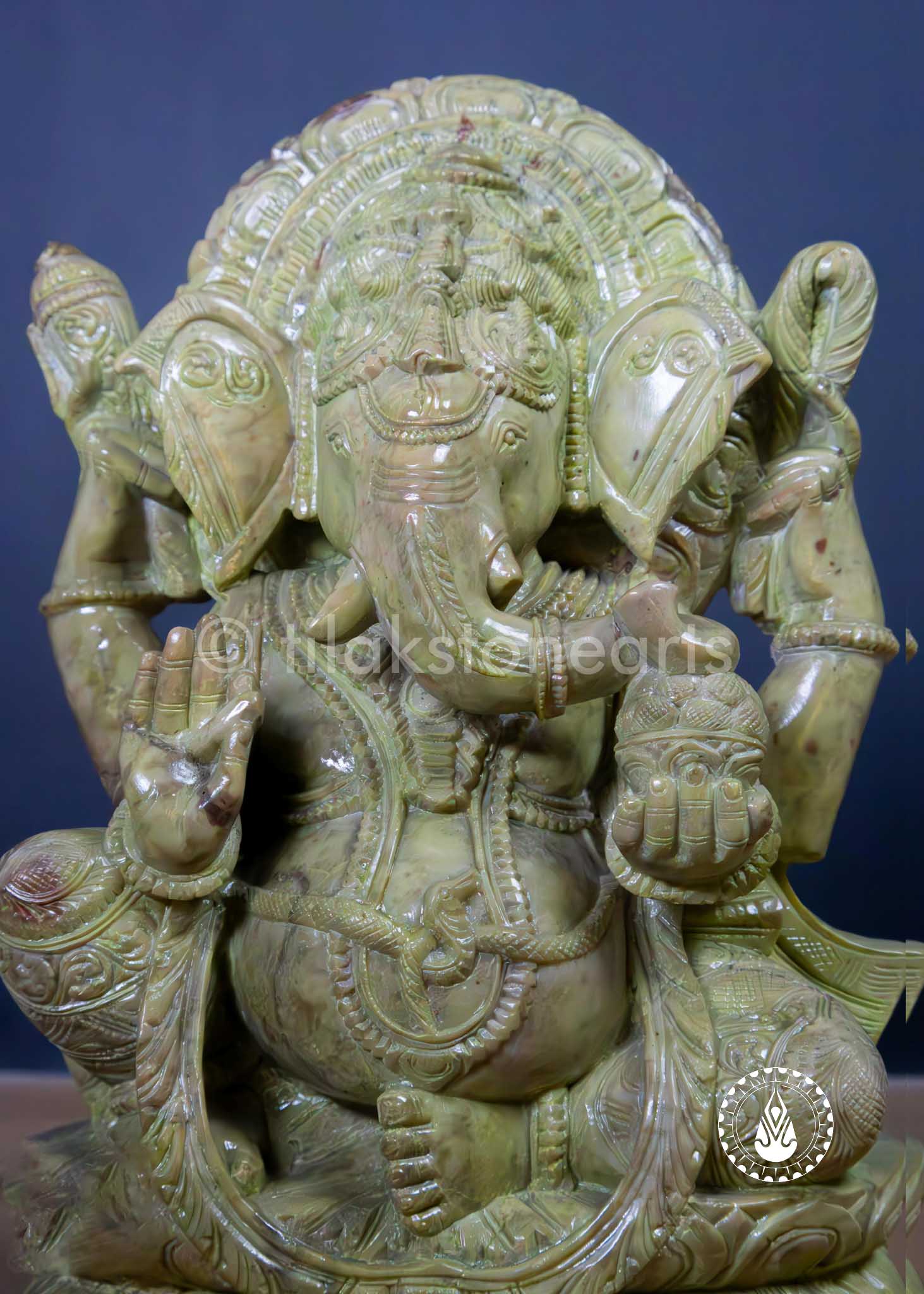 Ganesha 12" | Jade Onyx