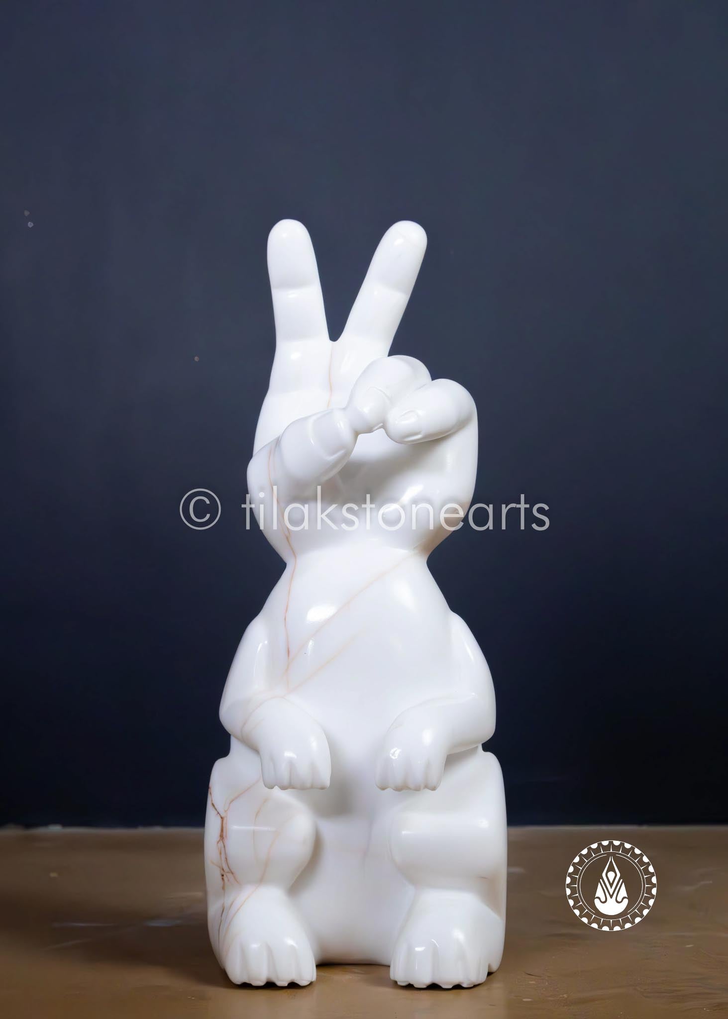 Rabbit Hand 12" | White Spider
