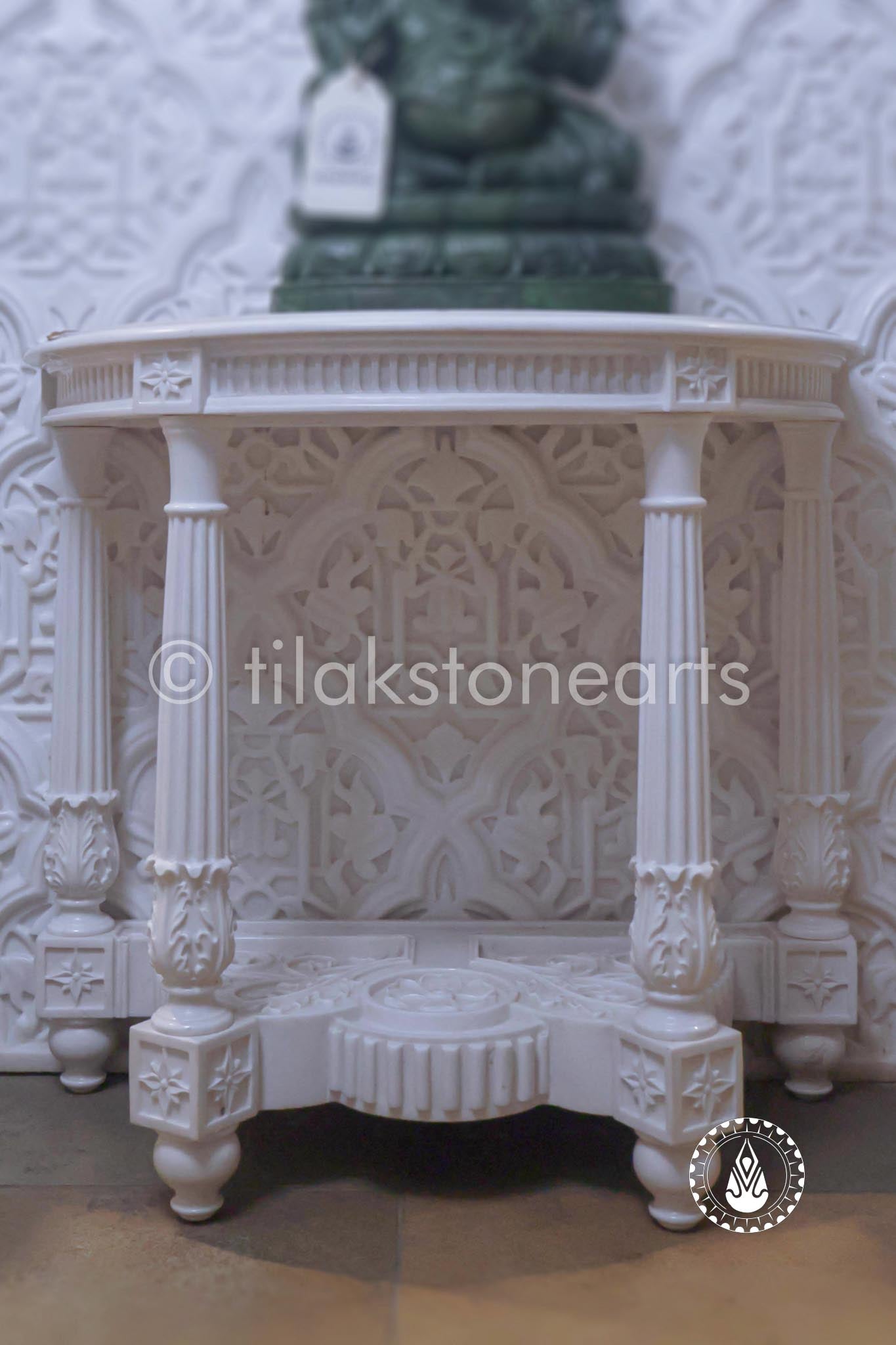 Timeless Thasos Console 29" | Swiss White (Imported)