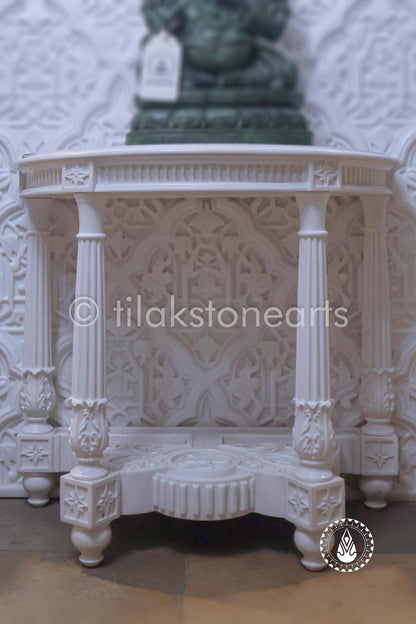 Timeless Thasos Console 29" | Swiss White (Imported)